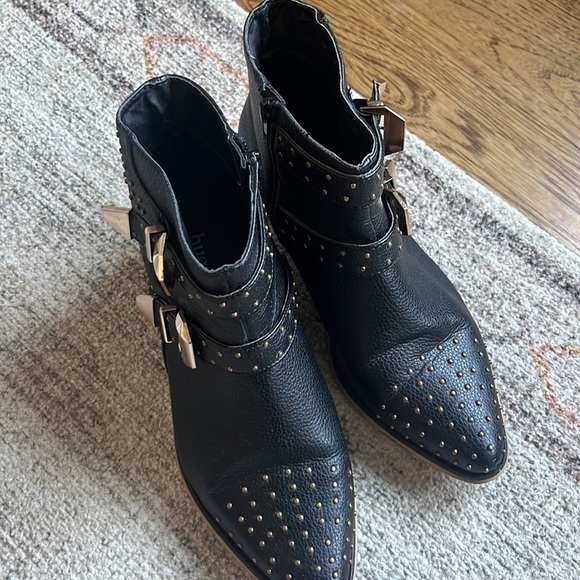 BUCCO . Alicia Studded Booties leather biker boot 7.5 - Picture 6 of 7